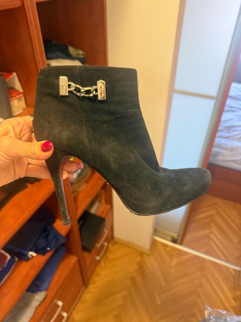 Cessare Paciotti High Heels Black Ankle Boots